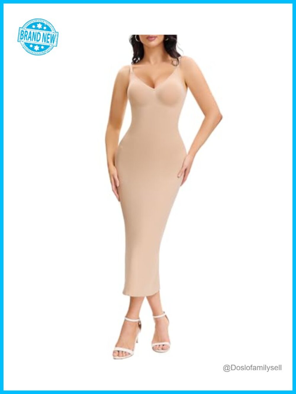 Tummy Control Shapewear Slip Dress Nylon Spandex Full Body Shaper